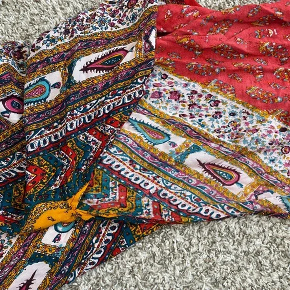 Vintage Y2K Angie Boho Paisley V Neck Maxi Dress Small - Picture 14 of 15